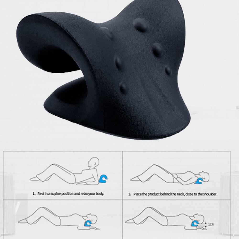 NWT Neck and Shoulder Stretcher Relaxer Portable Cervical Traction Device - Picture 2 of 11